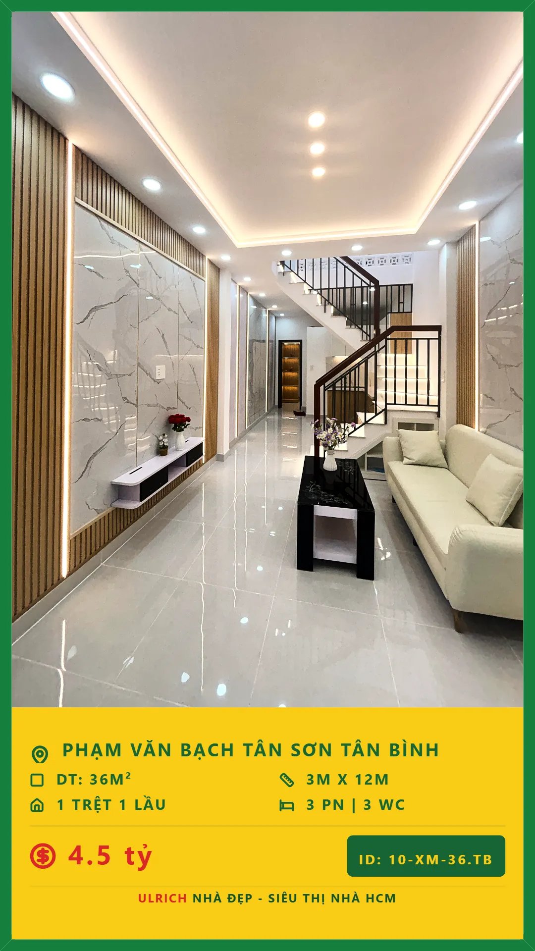  Nhà đẹp Phạm Văn Bạch,Tân Bình 2 tầng, hẻm 3m, gần chợ – Giá 4.5 tỷ 