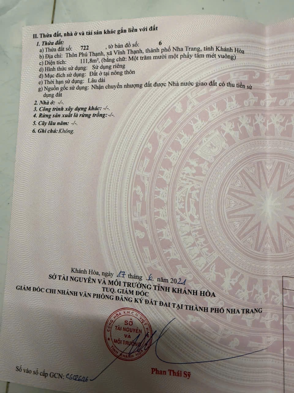  ĐẤT ĐẸP - GIÁ TỐT - Bán Lô Đất Vị Trí Đẹp Tại Phường Vĩnh Thạnh,  TP.Nha Trang,  Khánh Hòa 