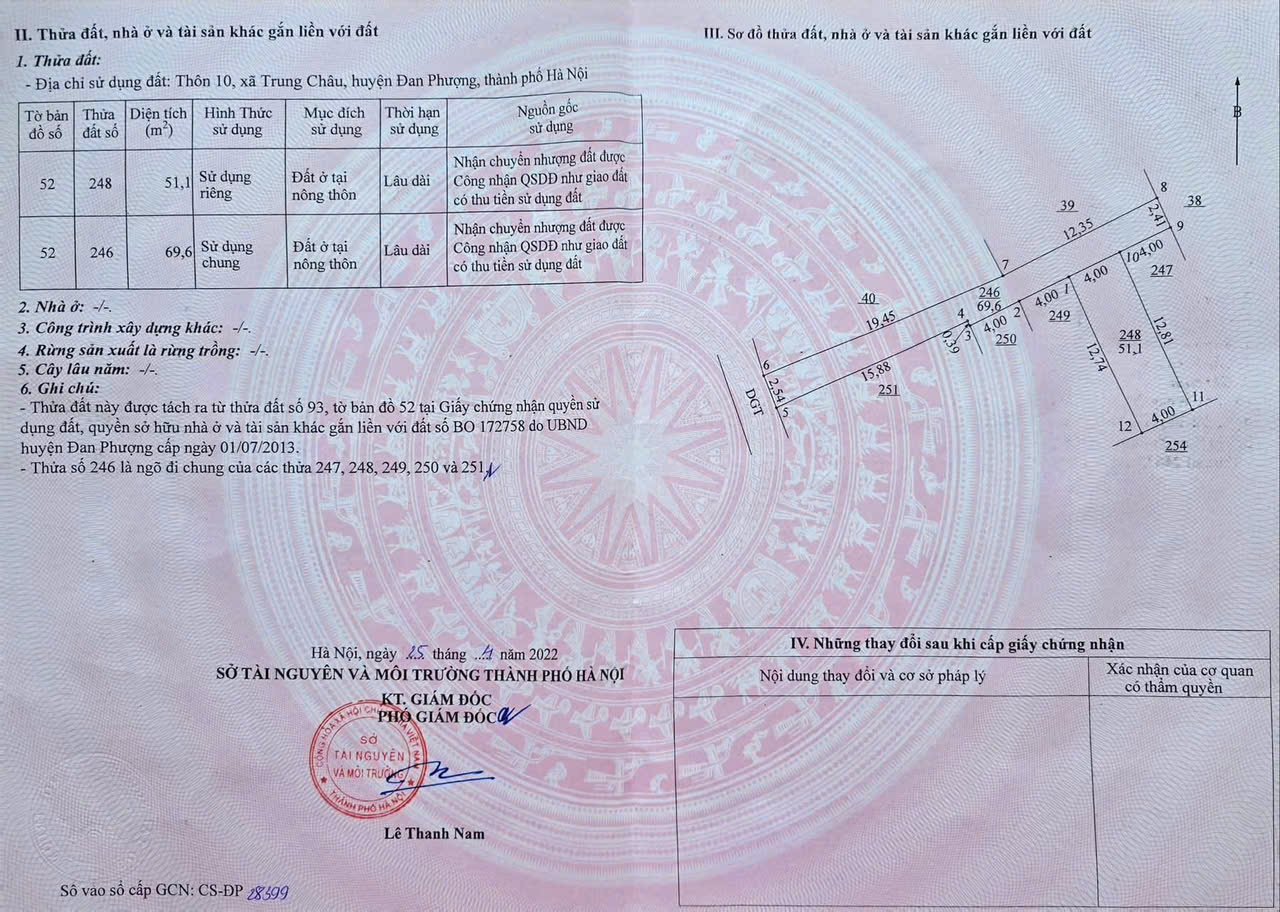  51M ĐẤT TRUNG CHÂU B – SÁT THƯỢNG MỖ – Ô TÔ ĐỖ CỬA 