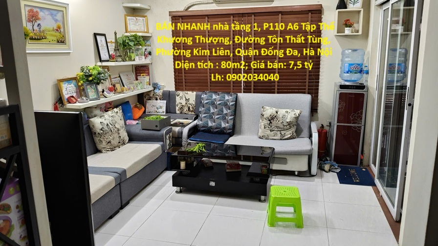  NHÀ CHÍNH CHỦ- GIÁ TỐT CHÍNH CHỦ CẦN BÁN NHANH nhà tầng 1 tập thể Khương Thượng, quận Đống Đa, HN 