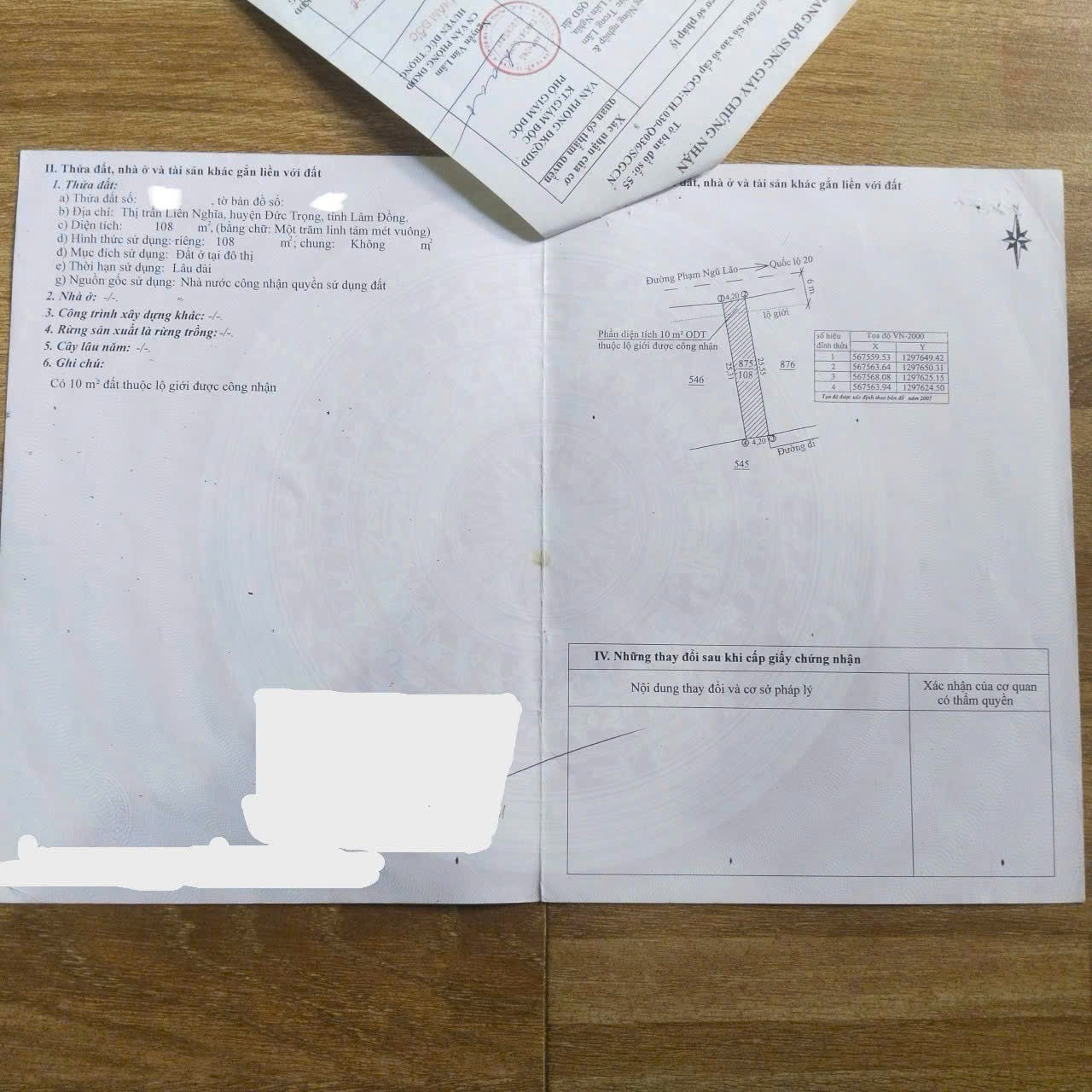  Chính chủ bán lô đất mặt tiền đường Phạm Ngũ Lão,  Thị Trấn Liên Nghĩa Đức Trọng, Lâm Đồng 