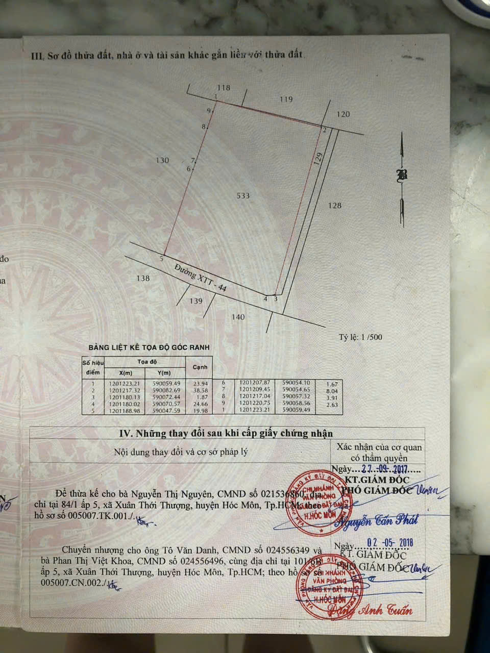  ĐẤT LÔ GÓC 2 MẶT TIỀN – SÁT PHAN VĂN HỚN – QUY HOẠCH DÂN CƯ MỚI 