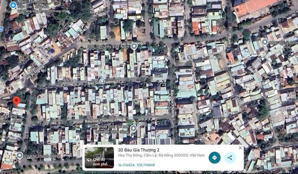  Bán đất MT đường Bàu Gia Thượng 2, Gần Hồ Cẩm Lệ, dt 89m2, giá 4 tỷ 9 tl 