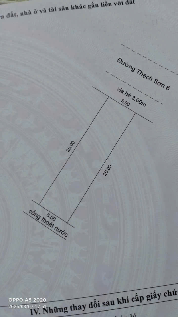  ????????Bán đất đường THẠCH SƠN 6 - trục thông vào chung cư Ecohome 