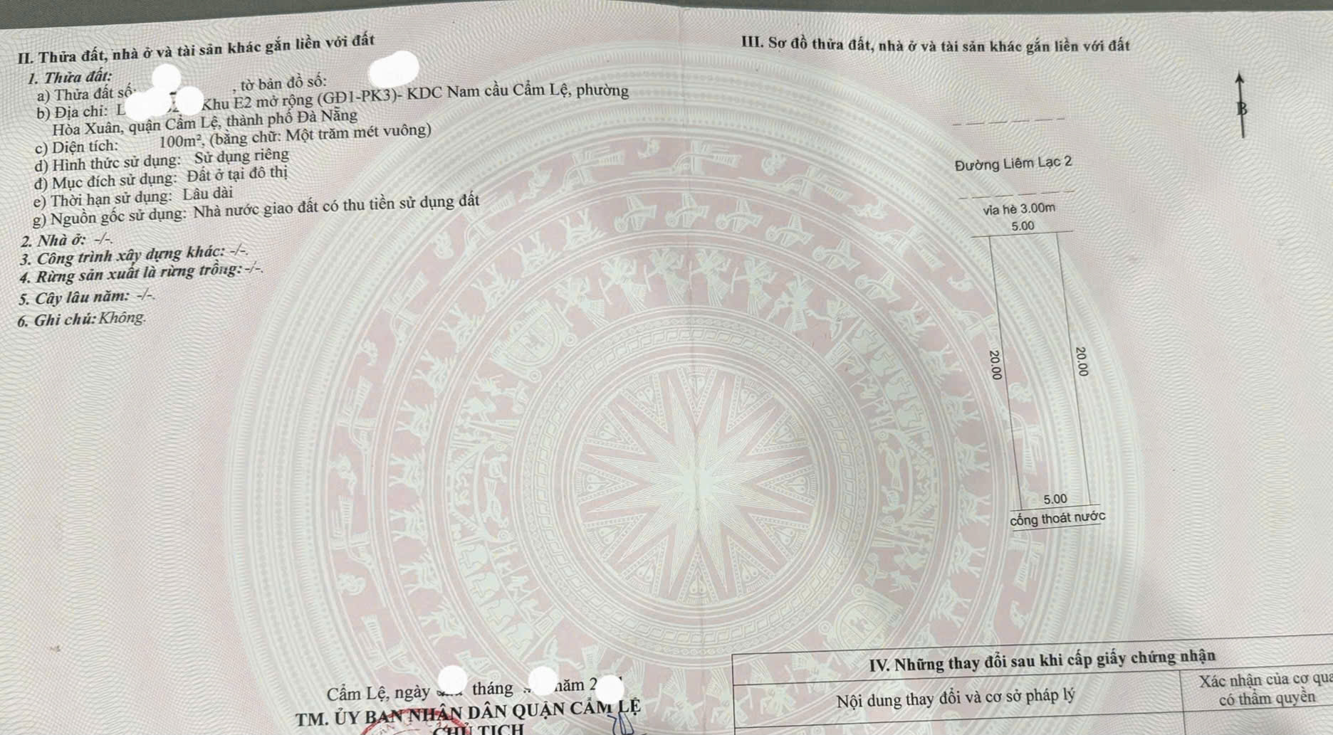  Bán đất đường LIÊN LẠC 2 - KDC Hòa Xuân 