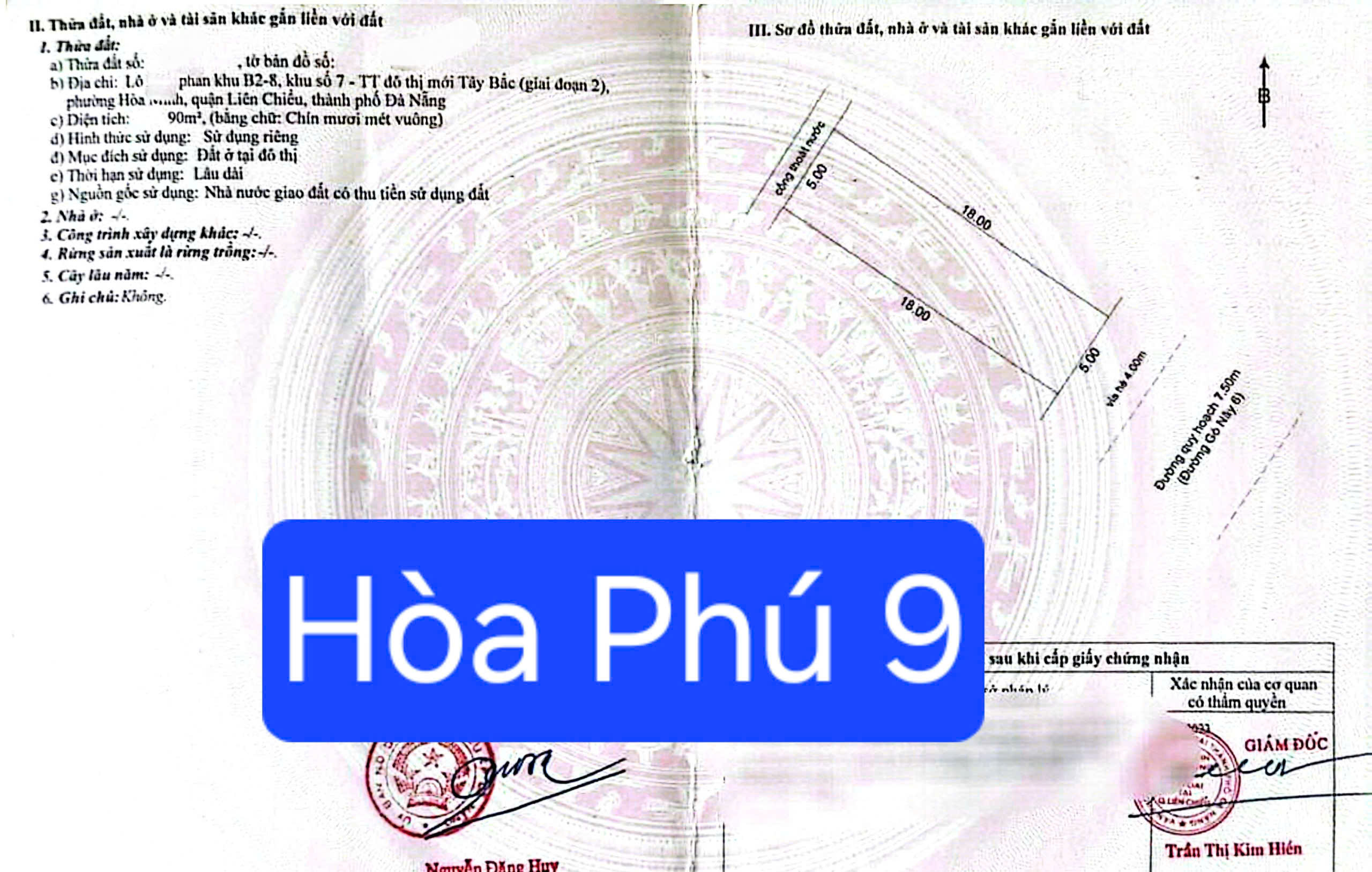  ????????BÁN LÔ ĐẤT MẶT TIỀN ĐƯỜNG 7,5M HÒA PHÚ 9 – ĐÀ NẴNG 
