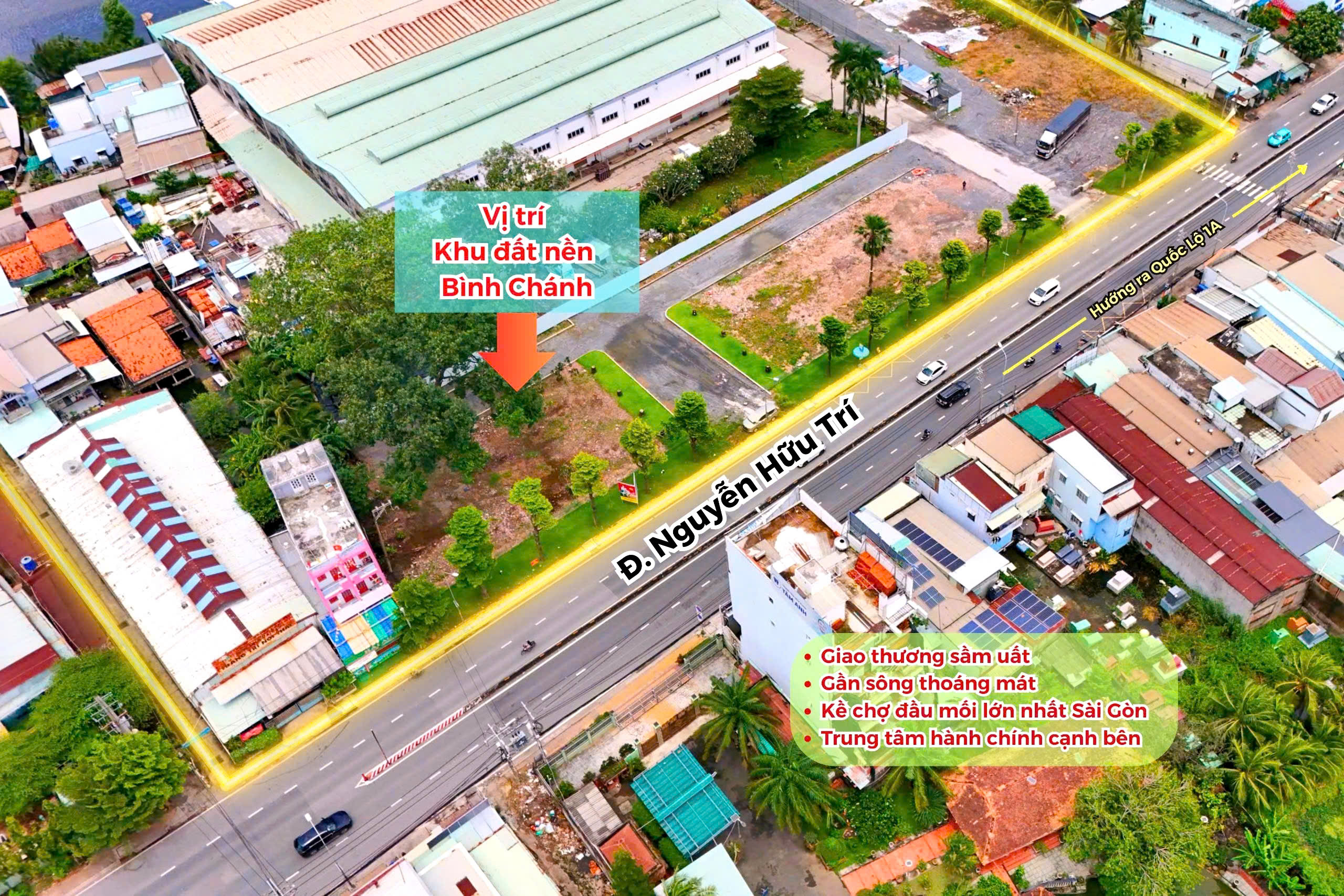  CẦN BÁN 108M2 ĐẤT THỔ CƯ MT ĐƯỜNG NGUYỄN HỮU TRÍ 