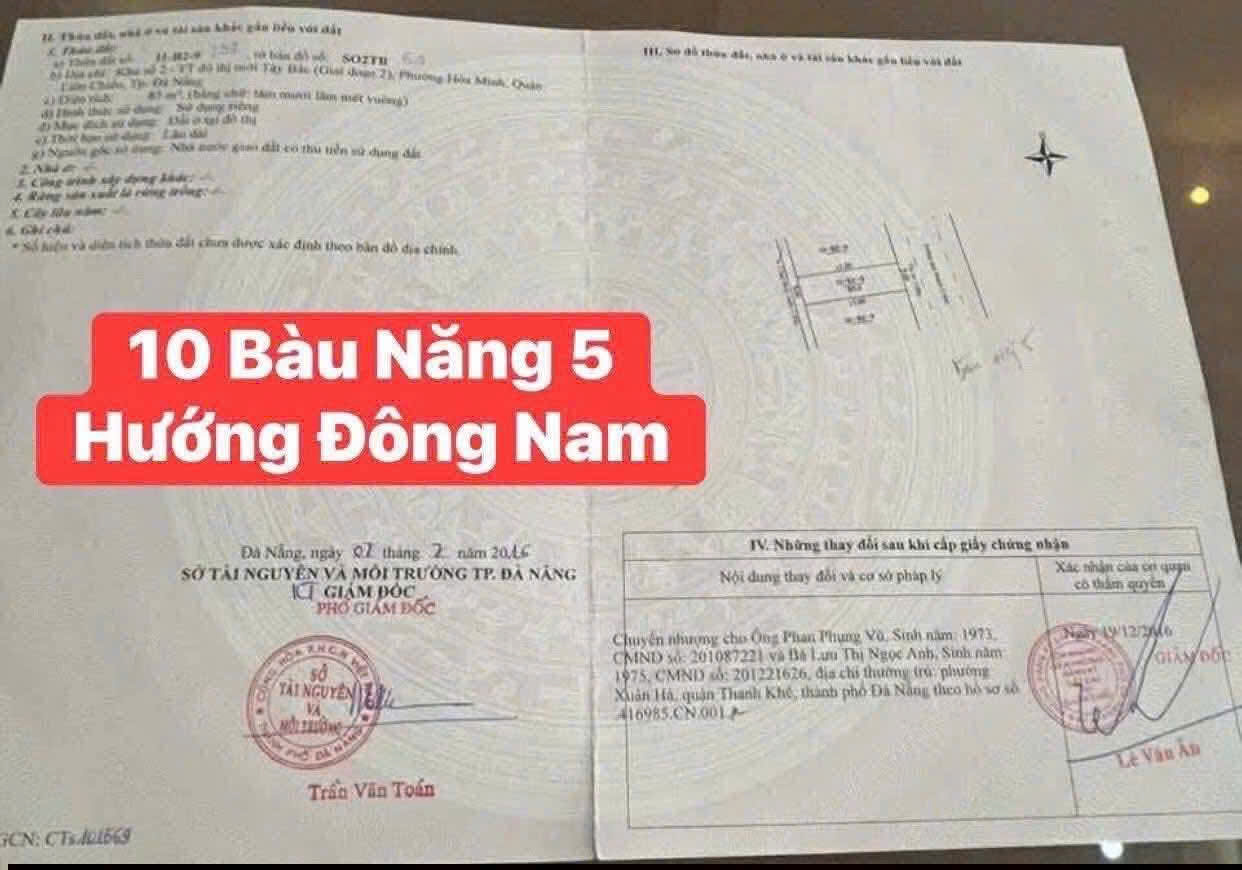  ????????Bán đất đường Bàu Năng 5 - Sát Lý Thái Tông 