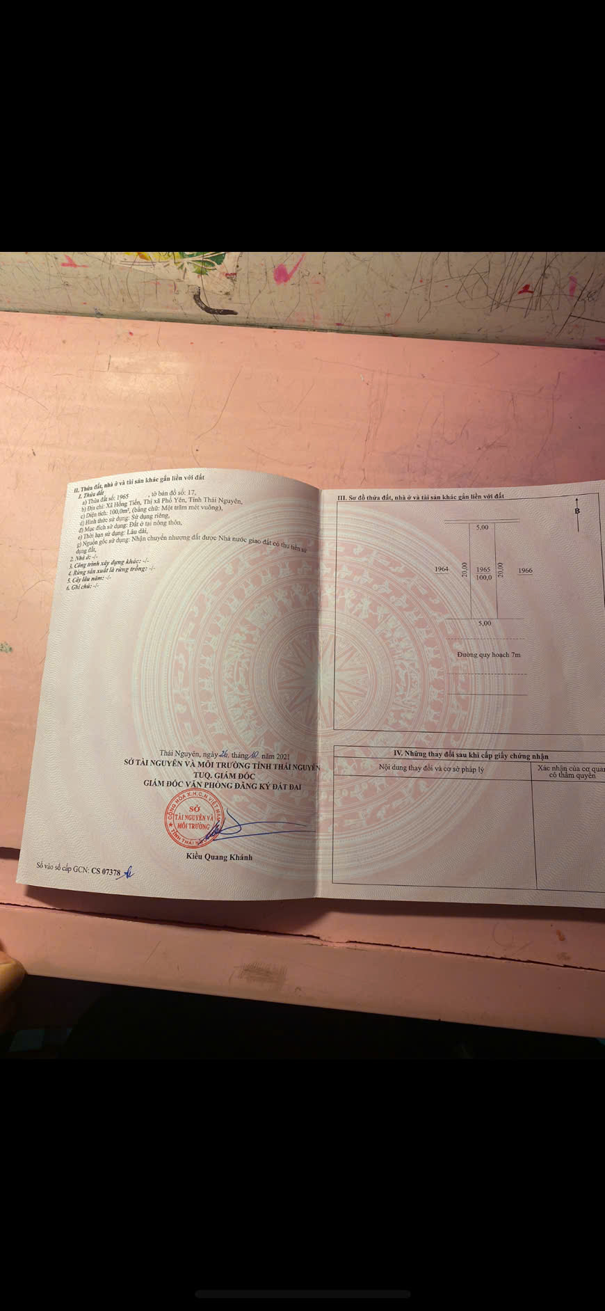  Bán lô đất Dom 5 Diện tích 100m2 Thuộc Khu Đấu Giá Hồng Tiến - Phổ Yên - Thái Nguyên. 