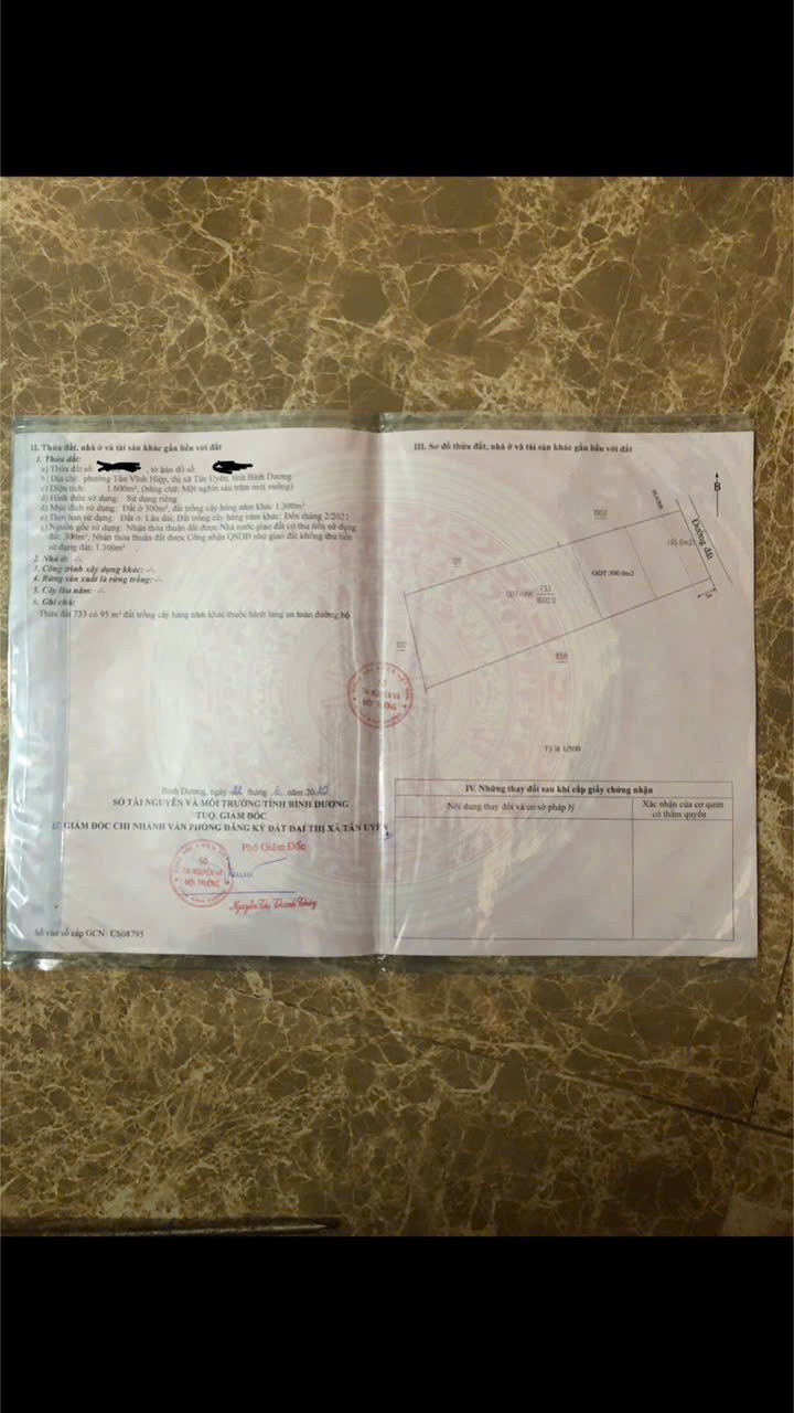  ĐẤT ĐẸP – GIÁ TỐT  – CHÍNH CHỦ CẦN BÁN GẤP tại , Xã Tân Vĩnh Hiệp, Thị xã Tân Uyên, Bình Dương 