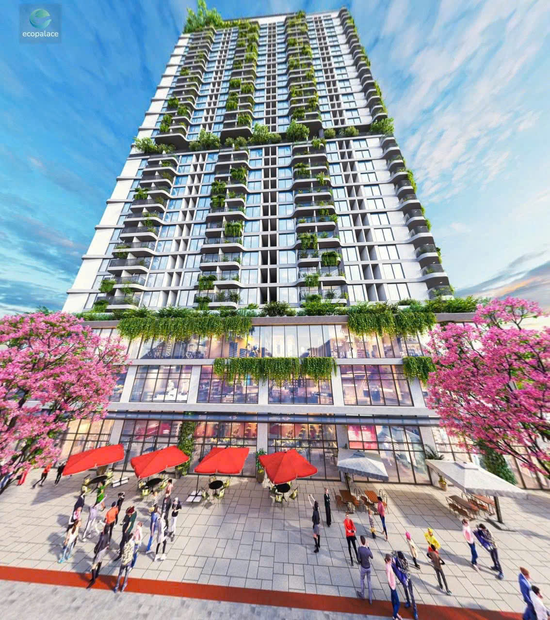  Shophouse khối đế tại tòa tháp chung cư 35 tầng ecopalace Buôn Ma Thuột 