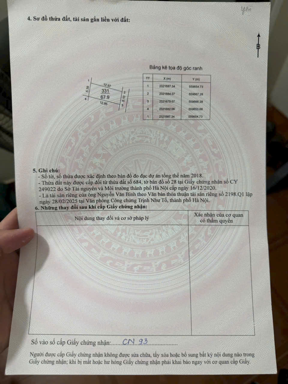  Bán lô đất thổ cư 68m² tại Đồng Trúc – Thạch Thất, nở hậu, 3,5 tỷ. 