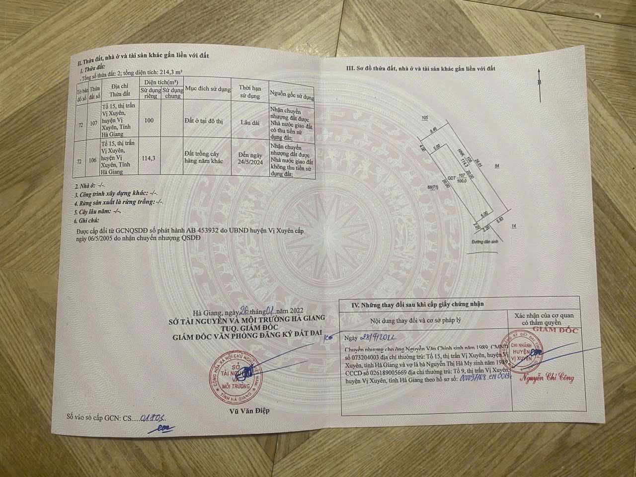  BÁN ĐẤT ĐẸP – VỊ TRÍ TRUNG TÂM THỊ TRẤN VỊ XUYÊN - HÀ GIANG 