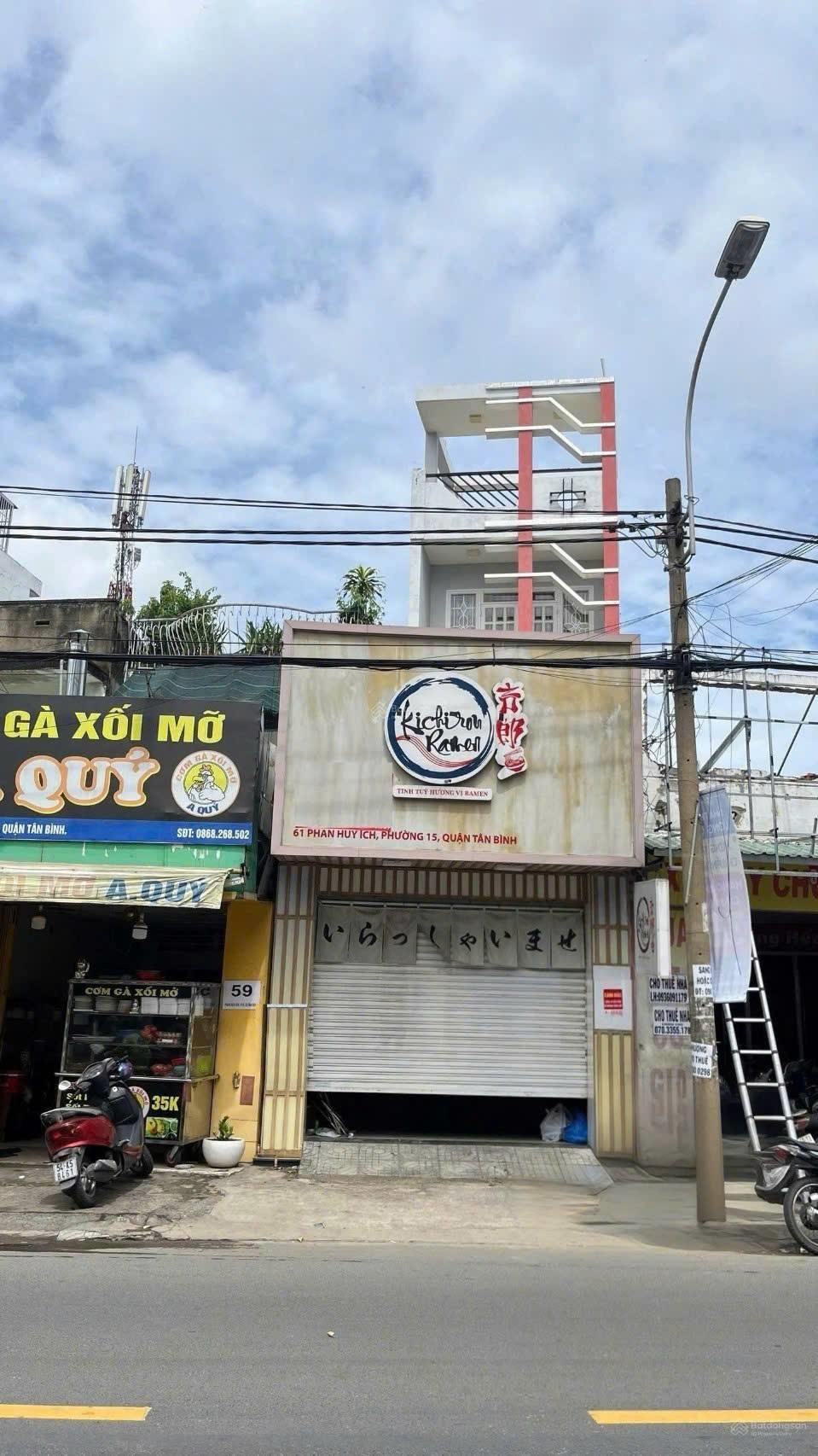  Cho thuê nhà nguyên căn mặt tiền Phan Huy Ích, Gò Vấp, khu dân cư sầm uất, tiện kinh doanh nhà hàng, dịch vụ, giá thuê hợp lý 33tr, tháng. 