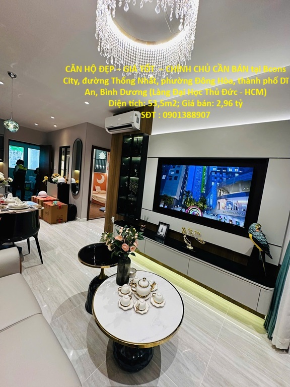  CĂN HỘ ĐẸP – GIÁ TỐT  – CHÍNH CHỦ CẦN BÁN tại Bcons City, đường Thống Nhất, phường Đông Hòa 