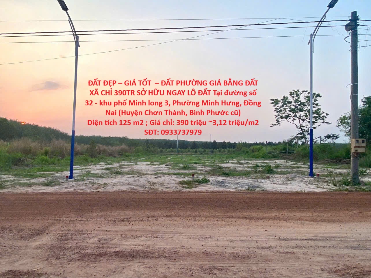  ĐẤT ĐẸP – GIÁ TỐT  – ĐẤT PHƯỜNG GIÁ BẰNG ĐẤT XÃ CHỈ 390TR SỞ HỮU NGAY LÔ ĐẤT Tại  MINH HƯNG 