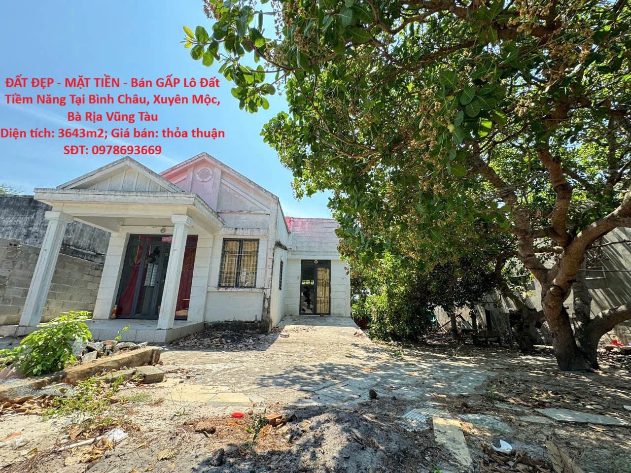  ĐẤT ĐẸP - MẶT TIỀN - Bán GẤP Lô Đất Tiềm Năng Tại Bình Châu, Xuyên Mộc, Bà Rịa Vũng Tàu 