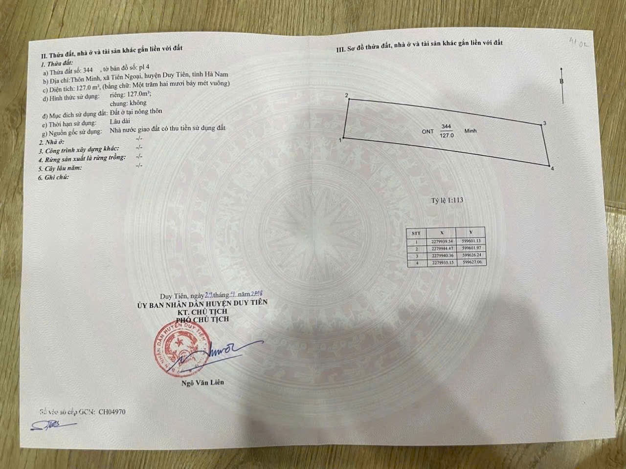  F0 duy nhất tại thôn Trung Liêu – xã Tiên Ngoại, siêu phẩm không có lô thứ 2 