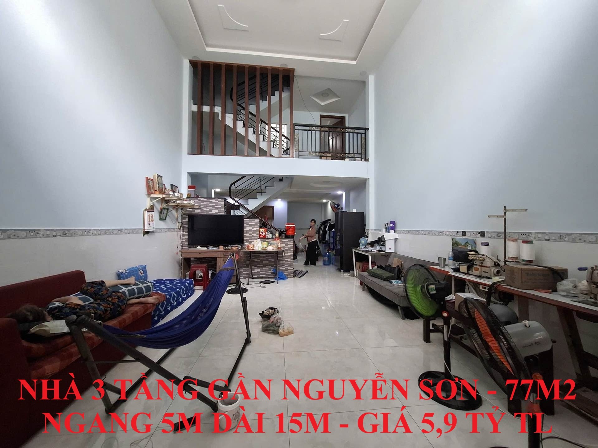  NHÀ ĐẸP 3 TẦNG GẦN NGUYỄN SƠN, 77M2 NGANG 5M DÀI 15M, GIÁ 5,9 TỶ TL 
