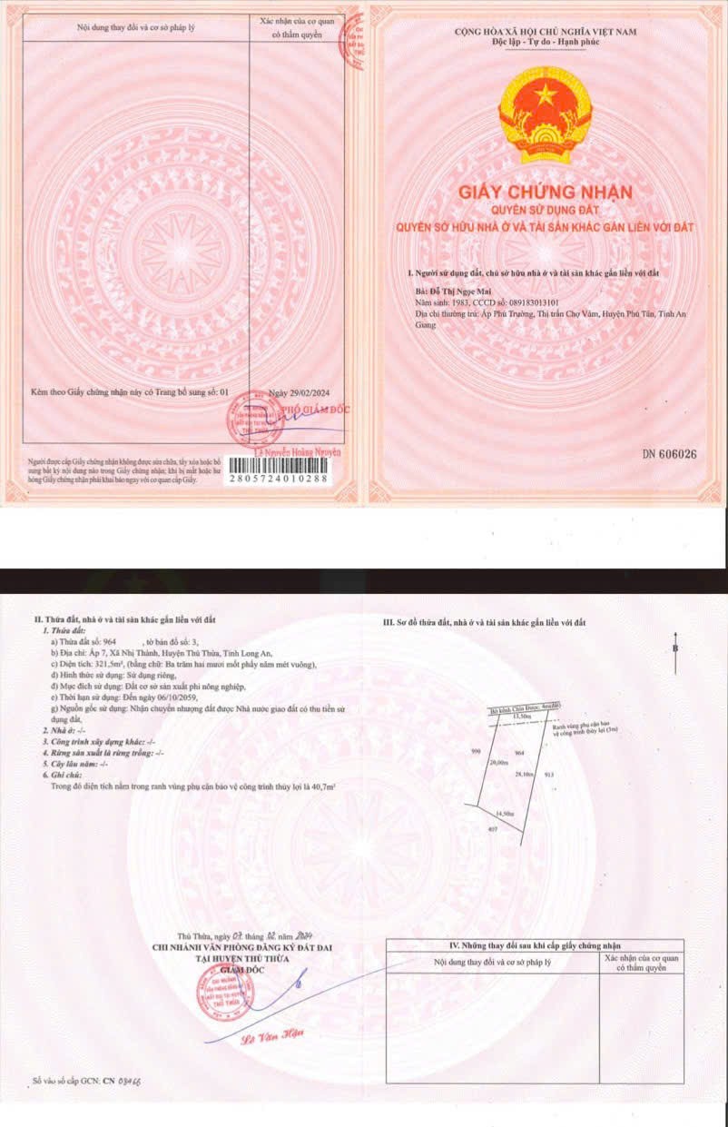  Ngân hàng BIDV thanh lý tài sản Nhà kho mặt tiền QL1A, huyện Thủ Thừa, Long An 