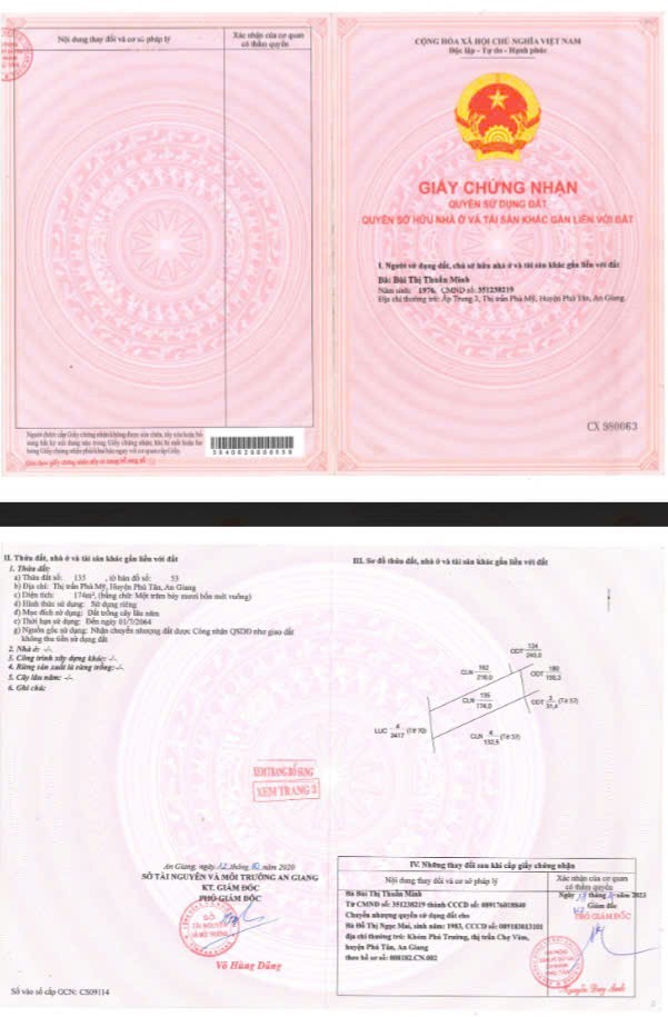  Ngân hàng BIDV thanh lý tài sản hiện trạng là Quán café White House, Phú Tân, An Giang 