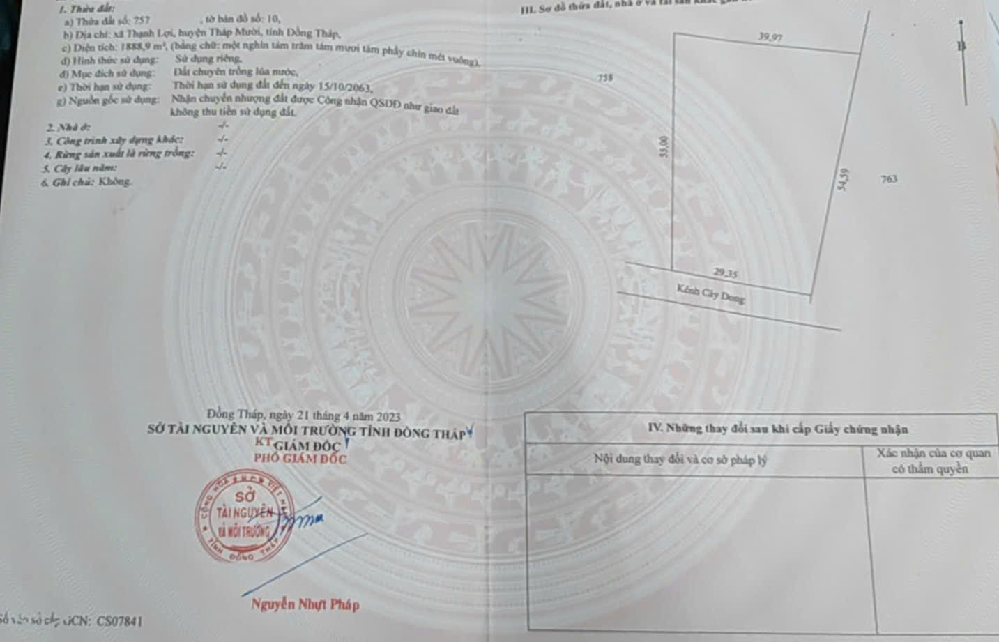  BÁN 2 LÔ ĐẤT THỔ CƯ + ĐẤT LÚA – MẶT TIỀN LỚN 