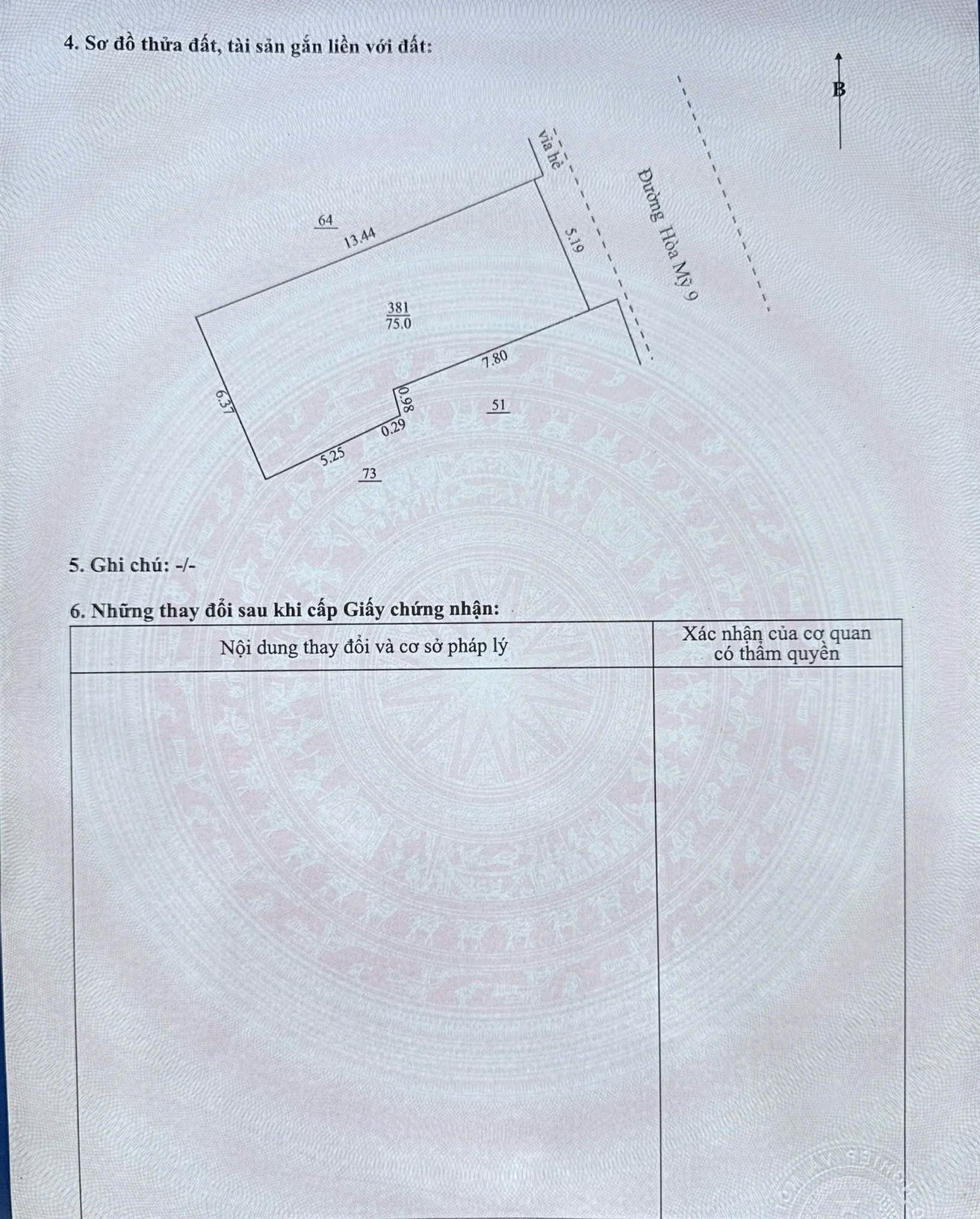  Bán đất MT đường Hòa Mỹ 9 - gần đường Tôn Đức Thắng 