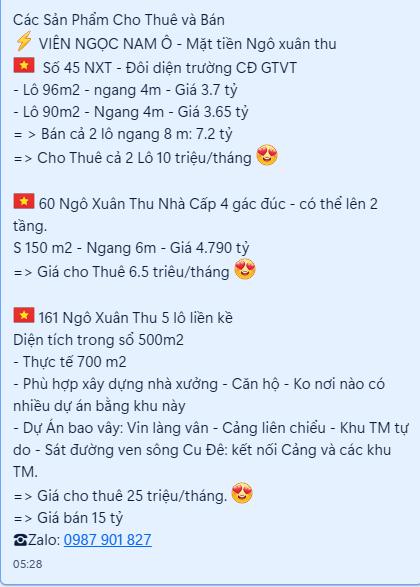  Bán đất mặt tiền đường Ngô Xuân Thu - Đôi diện trường CĐ GTVT 