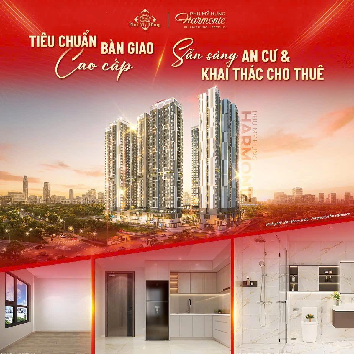  PHÚ MỸ HƯNG HARMONIE Căn 1PN: 2,1 tỷ - Thanh toán trước chỉ 420tr. Xem nhà mẫu miễn phí 0901323786 