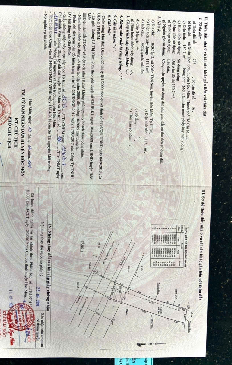  KHO XƯỞNG (6x30) MT NHỰA THÔNG – 1 SẸC RA NGUYỄN VĂN BỨA – XUÂN THỚI SƠN, HÓC MÔN 