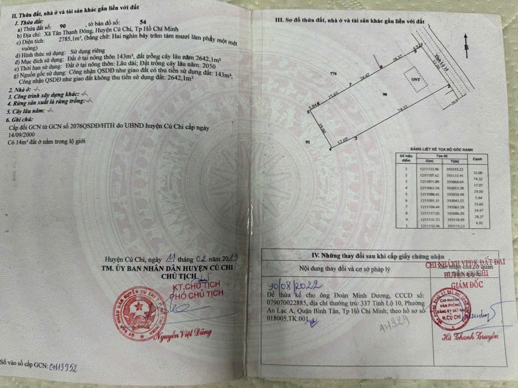  CHIA TÀI SẢN – ĐẤT MẶT TIỀN TỈNH LỘ 15, TÂN THẠNH ĐÔNG, CỦ CHI 