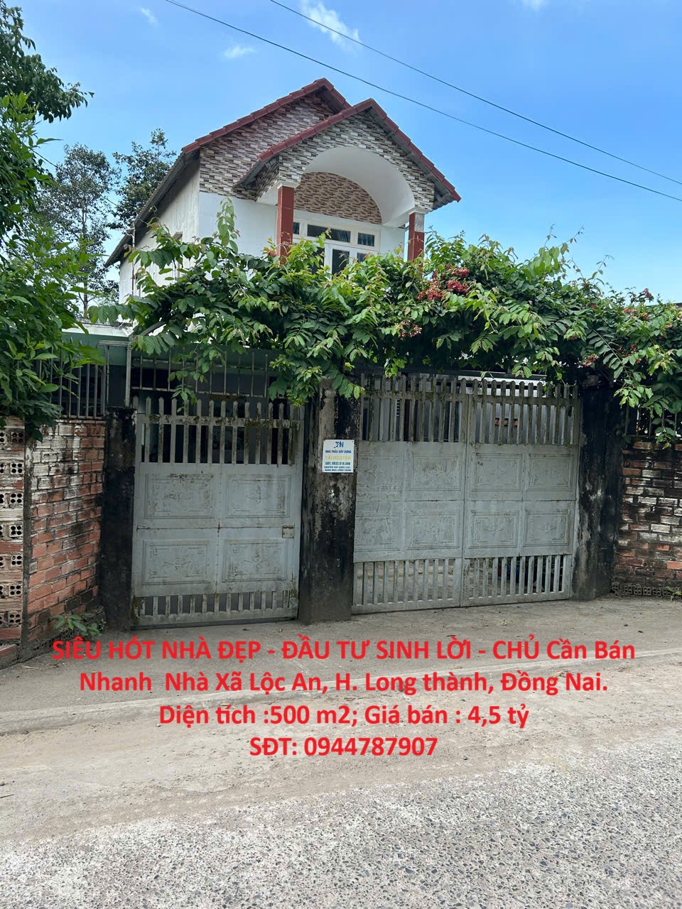  SIÊU HÓT NHÀ ĐẸP - ĐẦU TƯ SINH LỜI - CHỦ Cần Bán Nhanh  Nhà Xã Lộc An, H. Long thành, Đồng Nai. 