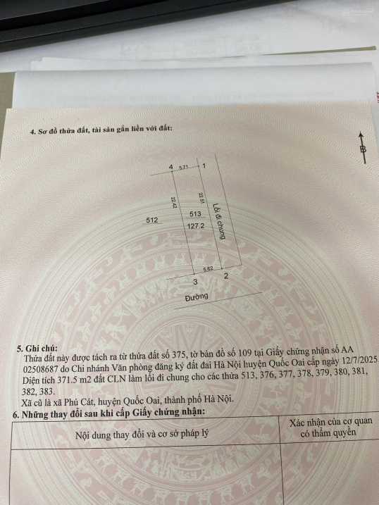  cắt lỗ LÔ ĐẤT TẠI TRỤC CHÍNH CHẰM SEO THÔN 3 PHÚ CÁT LÔ GÓC 127m FULL THỔ CƯ LÔ THƯỜNG 127M FULL THỔ CƯ 