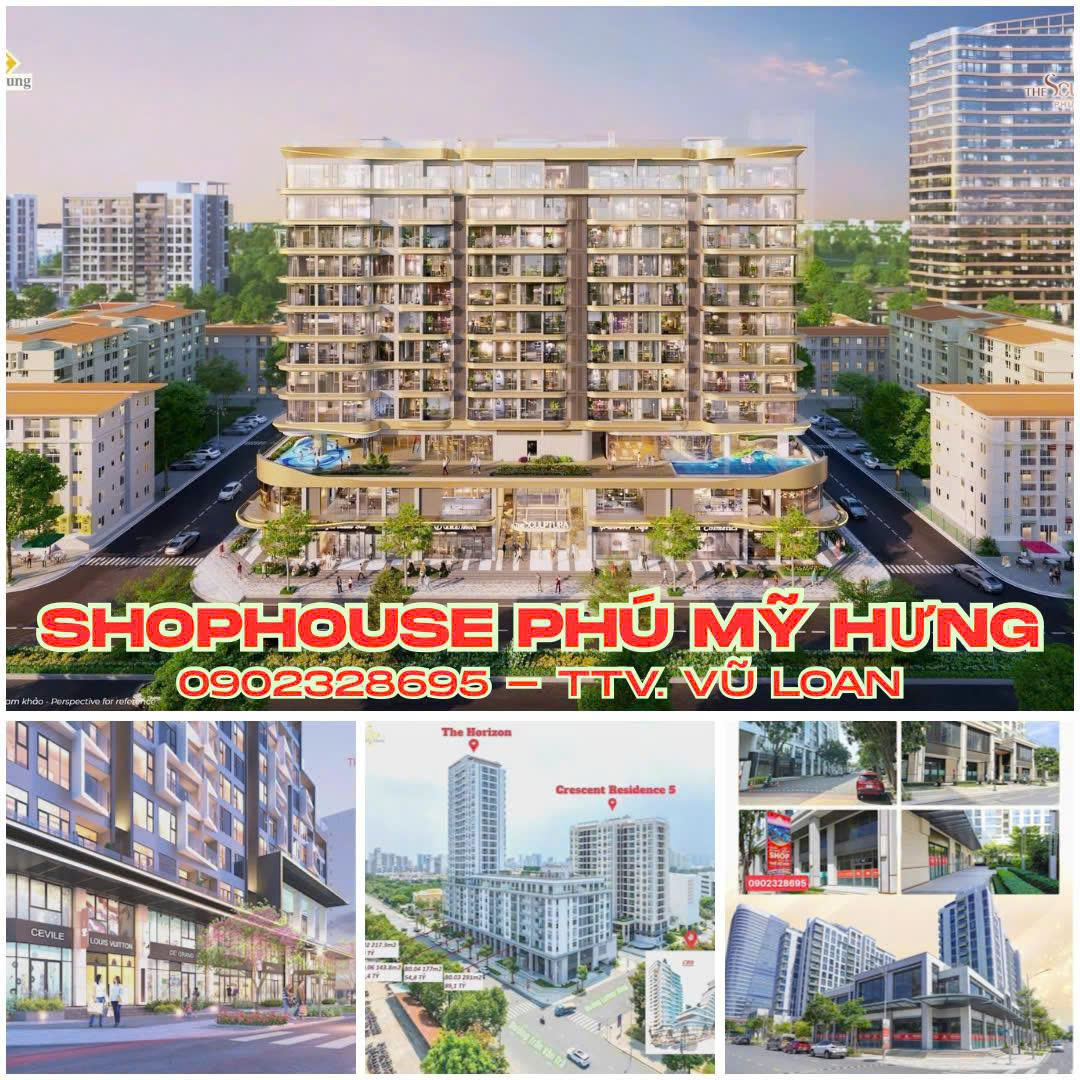  Shophouse The Sculptura khu Cảnh Đồi – Số lượng giới hạn 2 căn, đầu tư kinh doanh đắc địa Phú Mỹ Hưng 