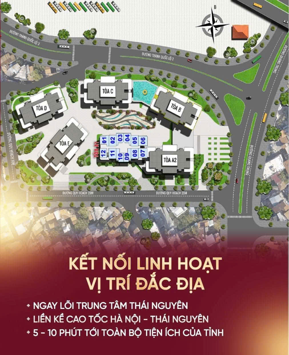  Giá Tốt Bất Ngờ! 62m² 2PN Trung Tâm Thái Nguyên Chỉ 1,8 Tỷ 