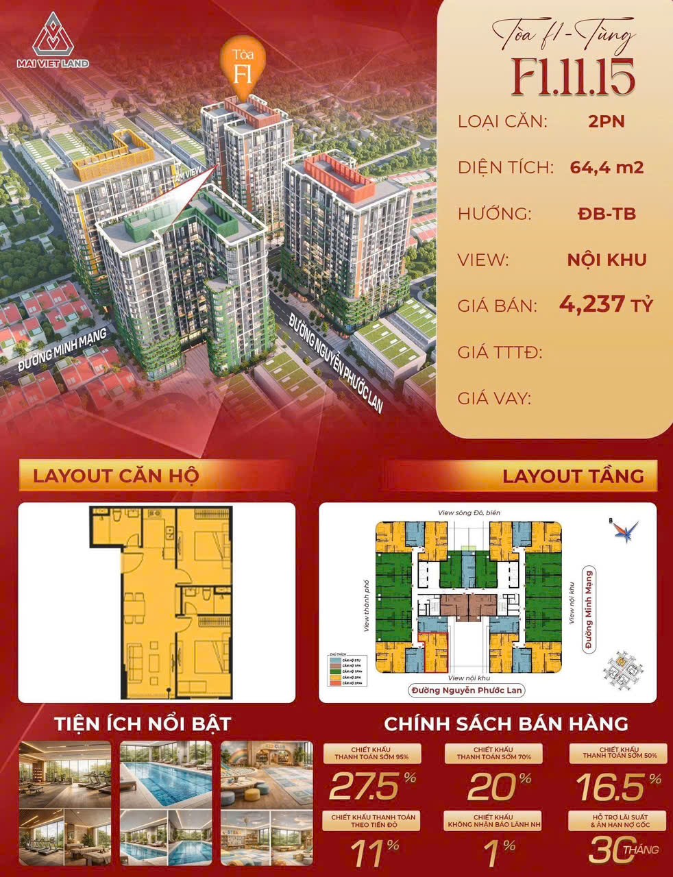  HOT HOT HOT ! Cần Bán DỰ ÁN CĂN HỘ FOURS TOWER Ngã Tư Minh Mạng Giao với Nguyễn Phước Lan TP.ĐÀ NẴNG 