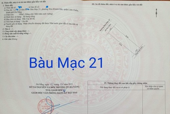  ????????Bán 1 cặp đất đường 7,5m Bàu Mạc 21 - đấu lưng đường Nguyễn An Ninh 
