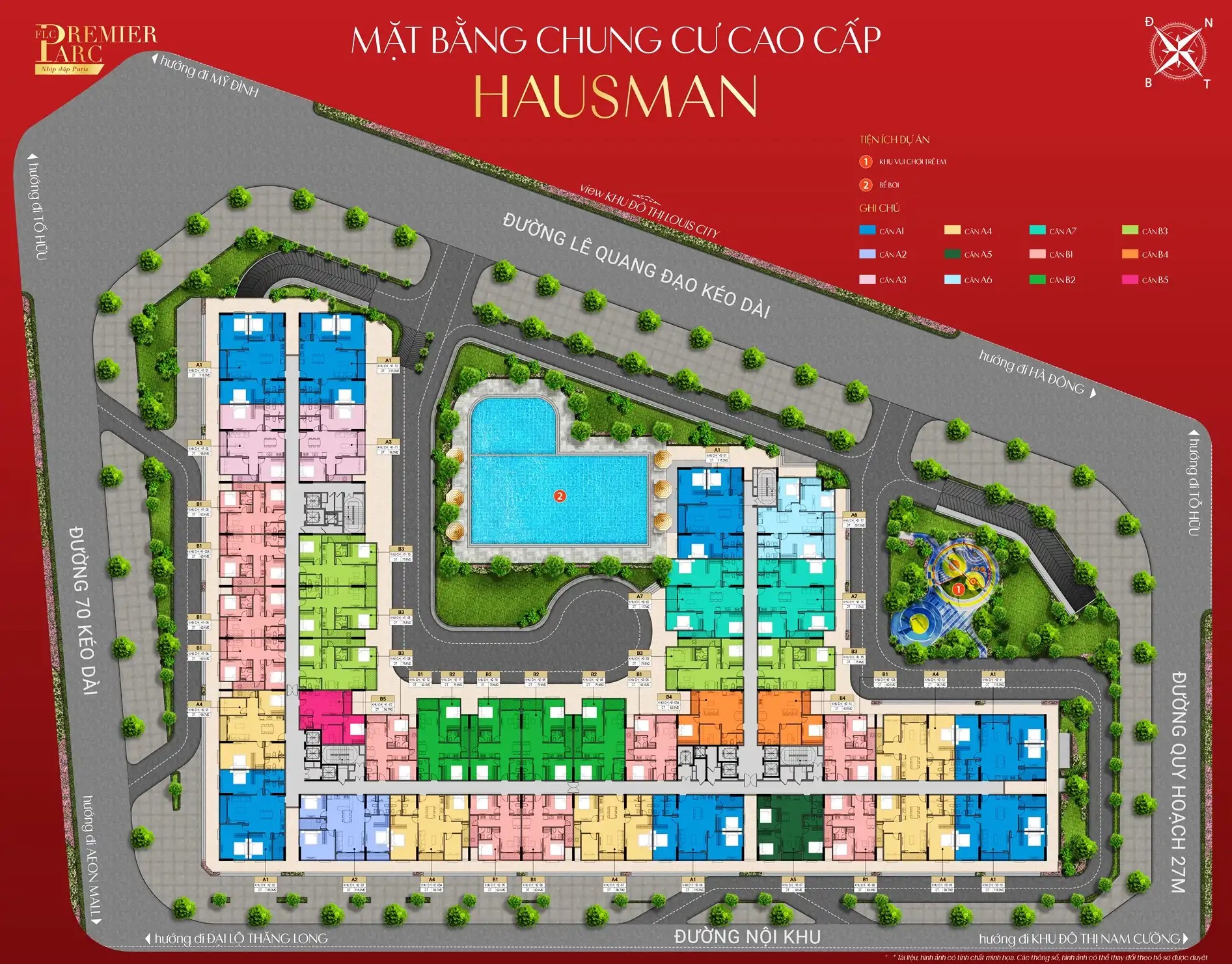  Bán căn hộ chung cư Hausman Premium Residences, 98 triệu (dt 75.9m2) đường Lê Quang Đạo, Đại Mỗ, Hà Nội 
