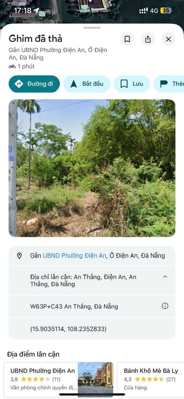  CẦN BÁN LÔ ĐẤT 194M2 – NGANG 10M – VỊ TRÍ ĐẸP TẠI PHƯỜNG AN THẮNG, ĐÀ NẴNG 