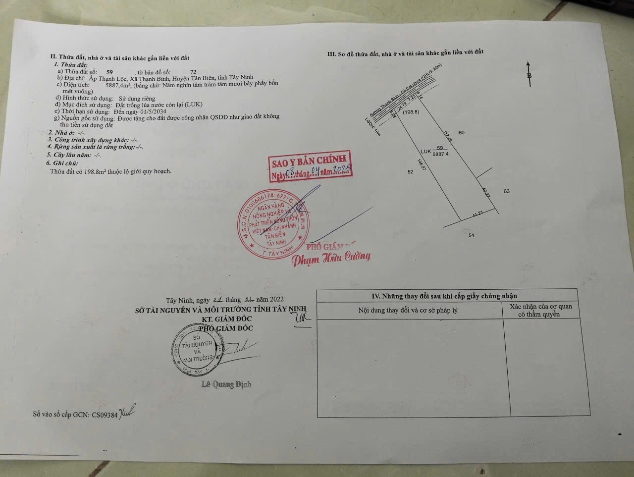  ht Cần bán nhanh 2,5 tỷ đất tại Thạnh Lộc Tân Biên tỉnh Tây Ninh 