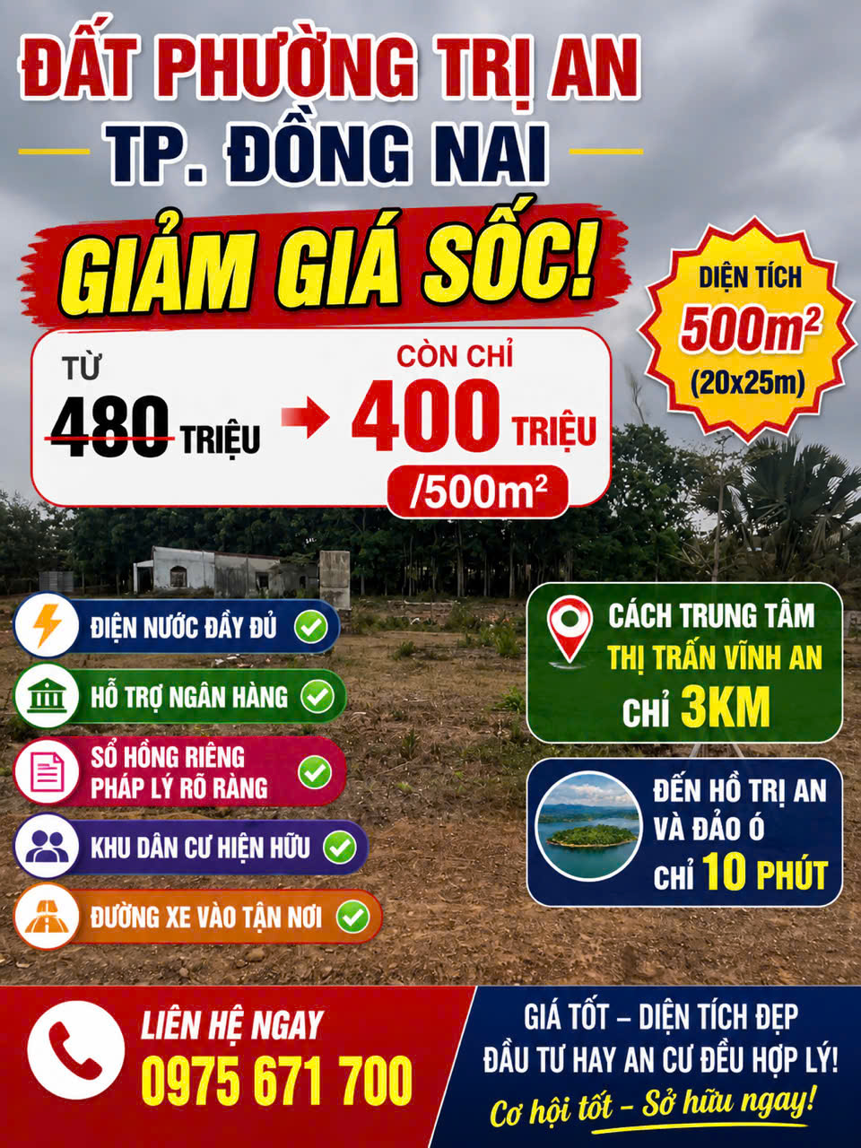  *** ĐẤT Phường Trị An GIẢM GIÁ SỐC *** 