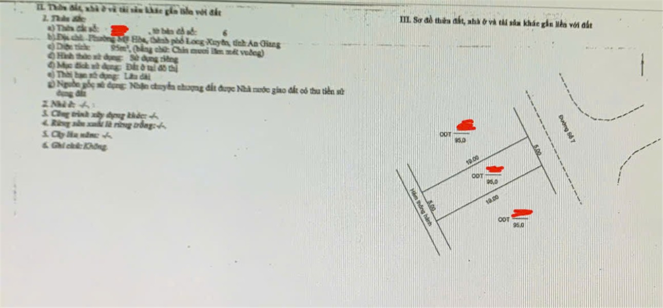  BÁN ĐẤT MẶT TIỀN KINH DOANH – Phường Mỹ Hòa, TP. Long Xuyên, An Giang 