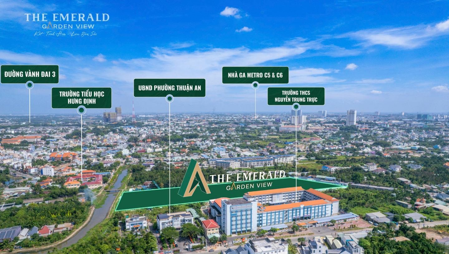  The Emerald Garden View chỉ 9 triệu/ tháng căn hộ 2PN mỡ sống xanh giửa Thuận An HCM 