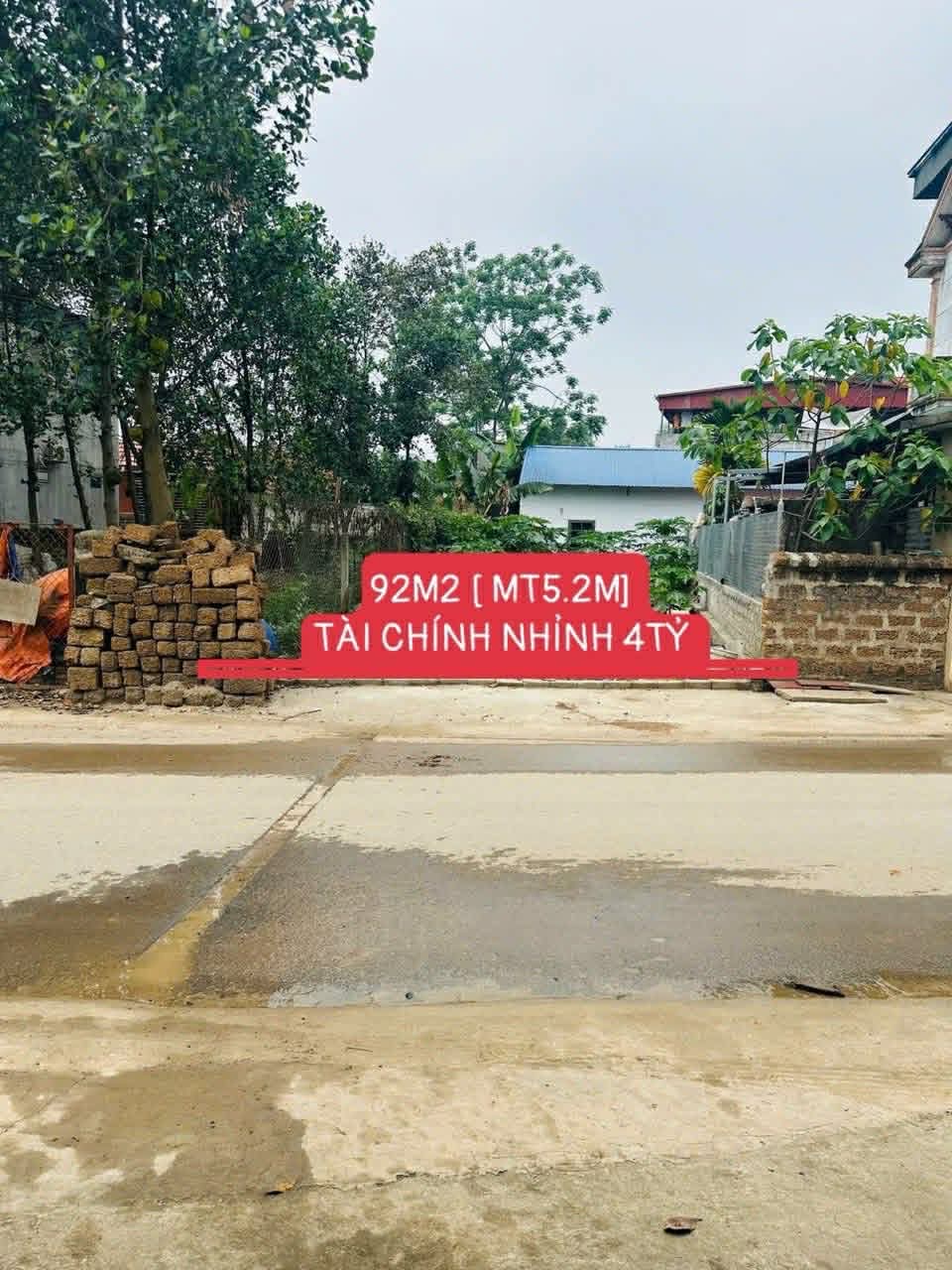  NHỈNH 4TỶ CÓ NGAY 92M2 BÁM ĐƯỜNG NHỰA LIÊN XÃ KINH DOANH XÃ HẠ BẰNG 