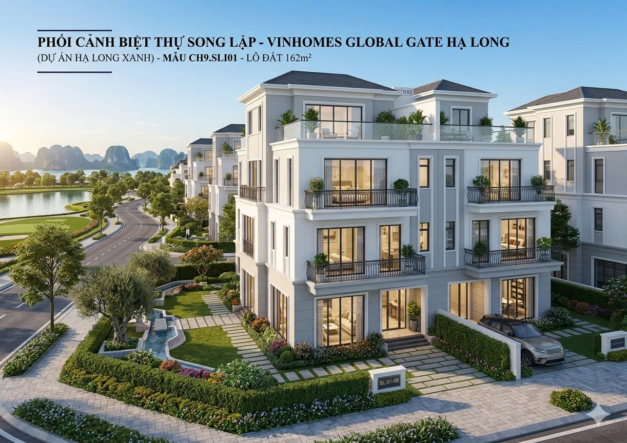  Bán Biệt thự liền kề Vinhomes Global Gate Hạ Long, 162m2, 4 tầng, 12PN, 8WC, 15 tỷ, sổ đỏ. 
