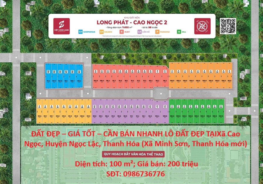  ĐẤT ĐẸP – GIÁ TỐT – CẦN BÁN NHANH LÔ ĐẤT ĐẸP TẠI  Xã Minh Sơn, Thanh Hóa 