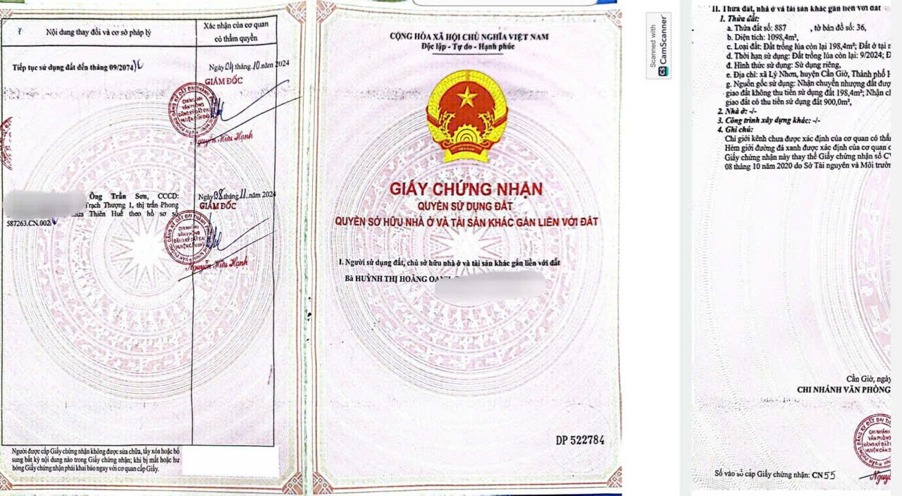  ĐẤT ĐẸP - ĐẦU TƯ SINH LỜI - Chính Chủ Bán Nhanh Lô Đất Xã Lý Nhơn, Cần Giờ, HCM 