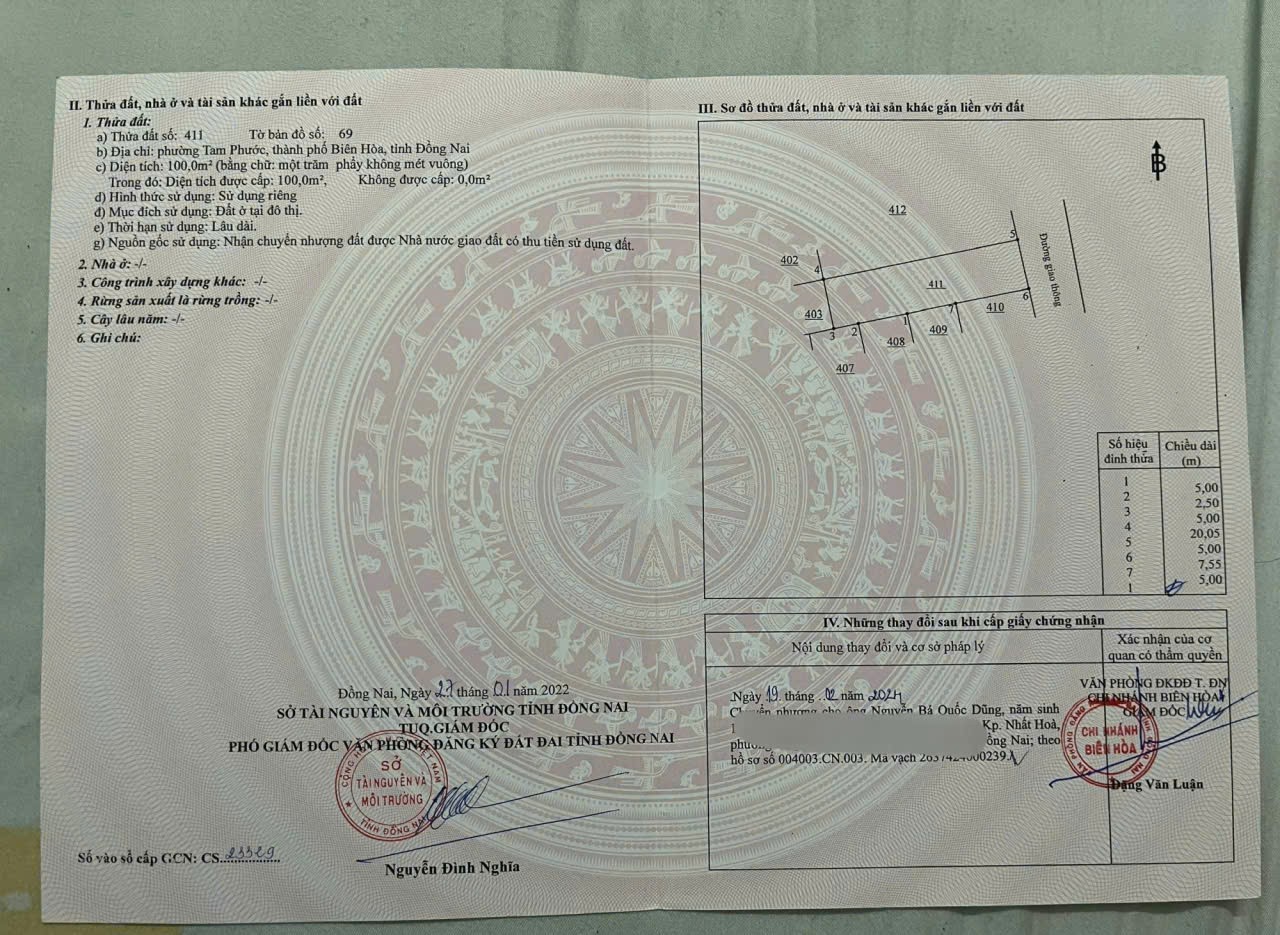  ĐẦU TƯ SINH LỜI - Chính Chủ Bán Lô Đất MẶT TIỀN Đường Phường Tam Phước, Biên Hòa, Đồng Nai 