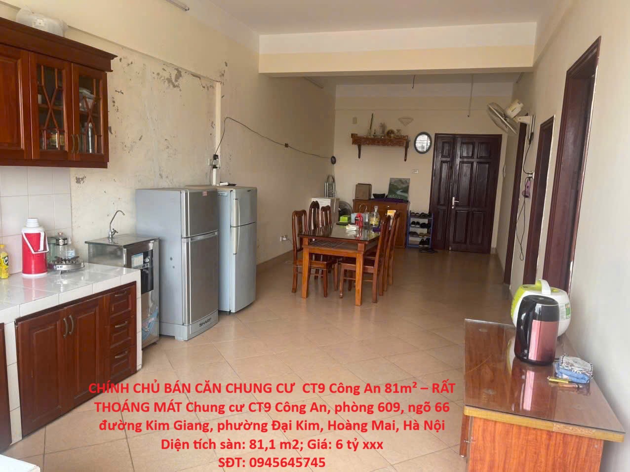  CHÍNH CHỦ BÁN CĂN CHUNG CƯ  CT9 Công An 81m² – RẤT THOÁNG MÁT Kim Giang, Hoàng Mai, Hà Nội 