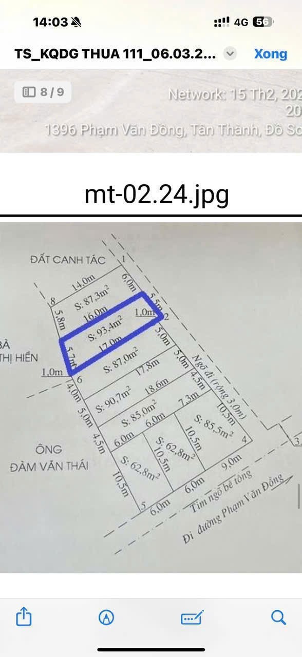  CƠ HỘI ĐẦU TƯ LÔ ĐẤT ĐẸP TUYẾN 2 PHẠM VĂN ĐỒNG - DƯƠNG KINH 